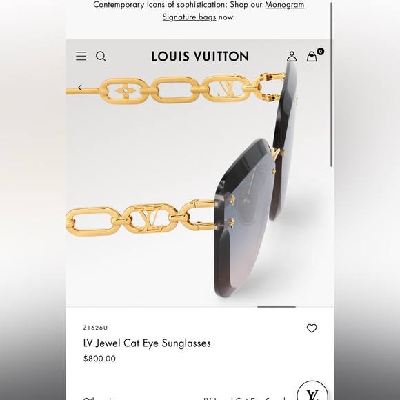 Louis Vuitton Jewel Cat Eye Sunglasses - Picture 1 of 6